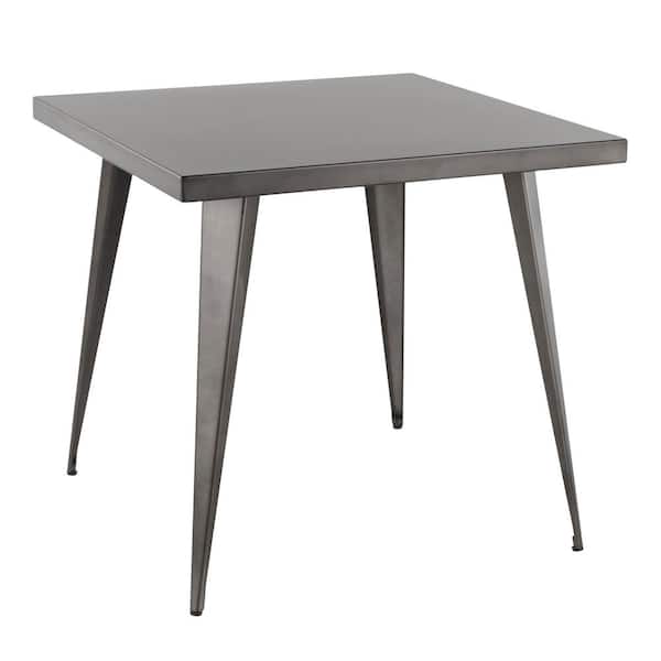 Lumisource Austin 32 in. Matte Grey Dining Table