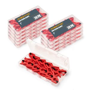 FASTPRO 20-PACK 4-Size Nylon Plastic Spring Clamps with String Bag