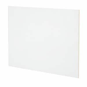 Hampton/Shaker 48 in. W x 34.5 in. H x 0.1875 in. D Kitchen Cabinet Island Flush End Panel in Satin White