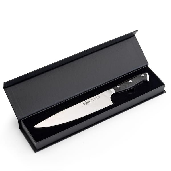 8 in. High-Carbon Steel Full Tang Kitchen Knife Chef's Knife with Pakkawood  Handle
