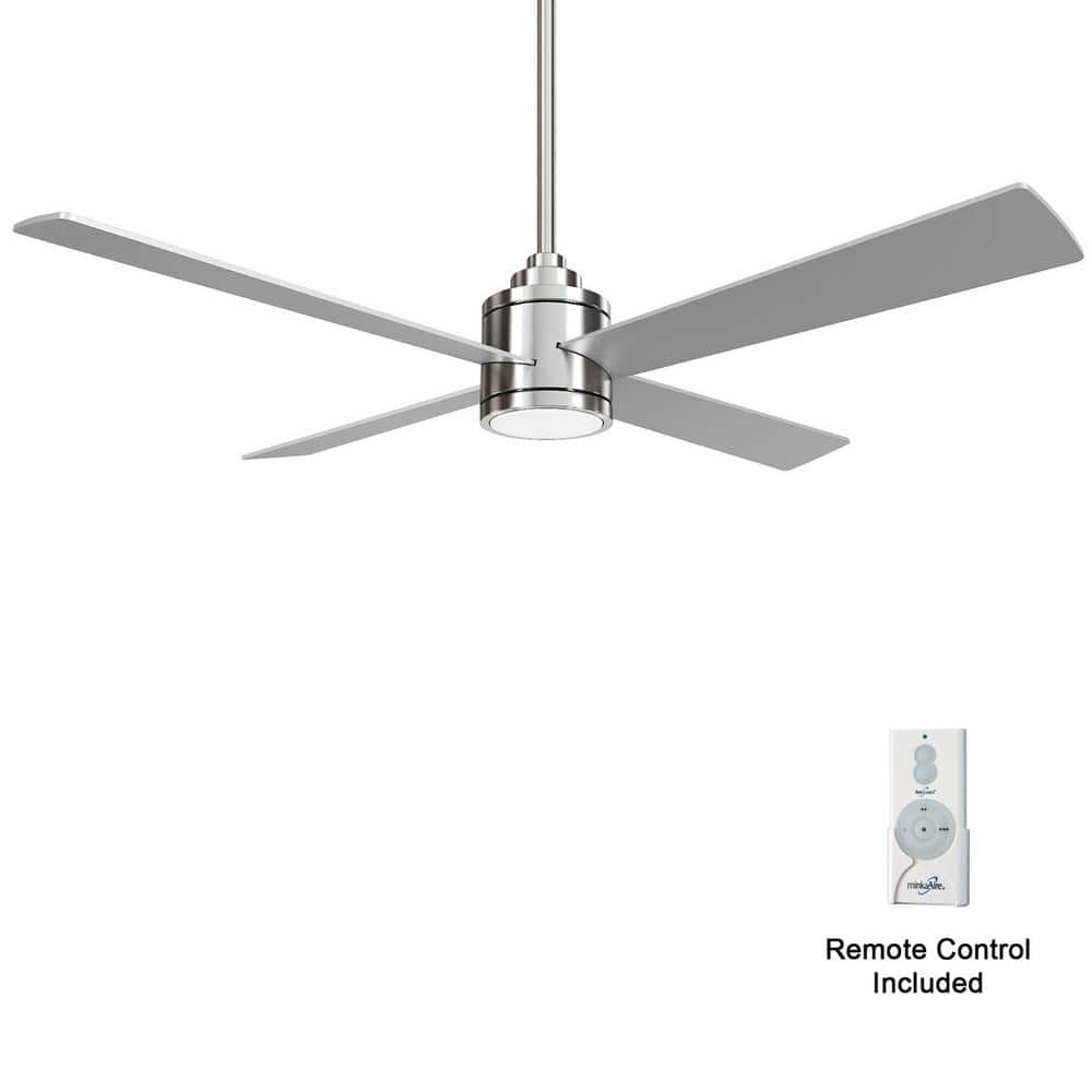 MINKAAIRE Falco 54 in. Indoor Brushed Nickel Low Profile Ceiling Fan