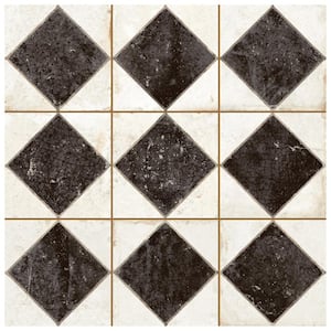 Kings Arles Black 4-3/8 in. x 13 in. Ceramic Floor and Wall Take Home Tile Sample