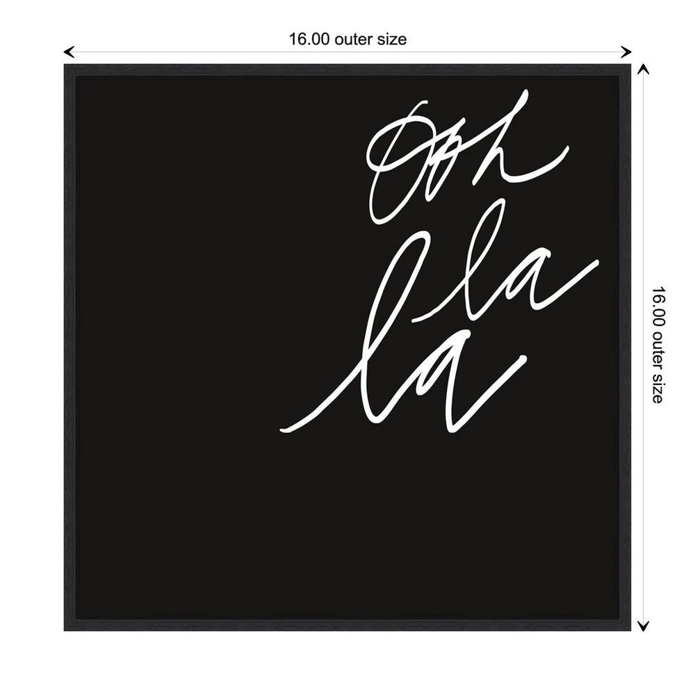 Ooh II Black and White Canvas Typography Wall Art
