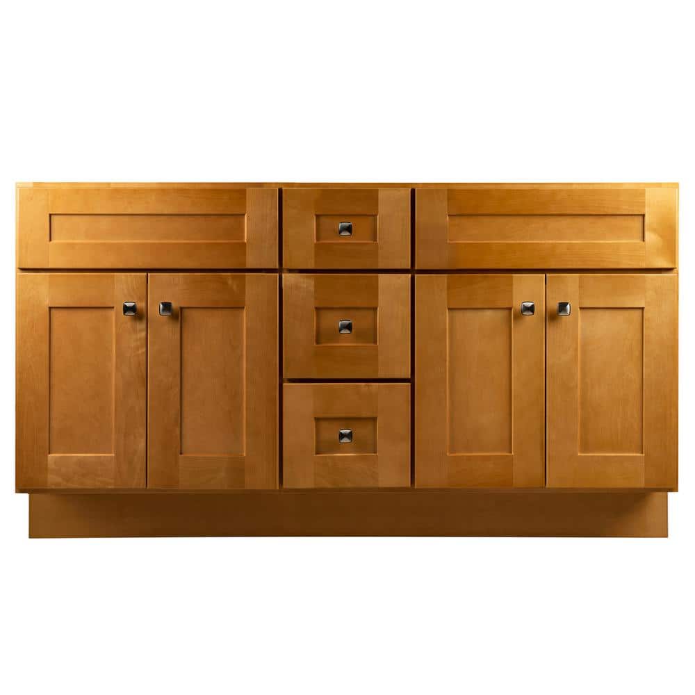 Modern Birch 60-Inch Freestanding Bathroom Vanity Cabinet