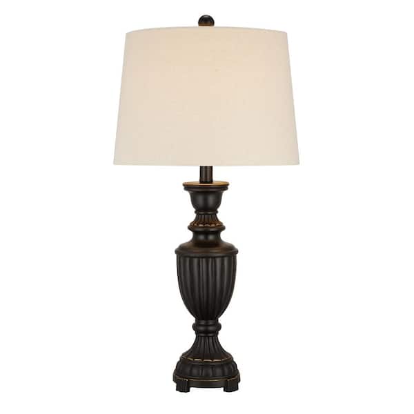 Cresswell 28 In Oil Rubbed Bronze Rustic Farmhouse Table Lamp And Led Bulb Bm1575 02 The Home Depot Cresswell 28 In Oil Rubbed Bronze, Farmhouse Table Lamp Bronze