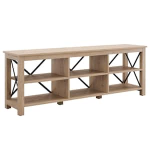 Sawyer 68 in. White Oak TV Stand Fits TV's up to 80 in.