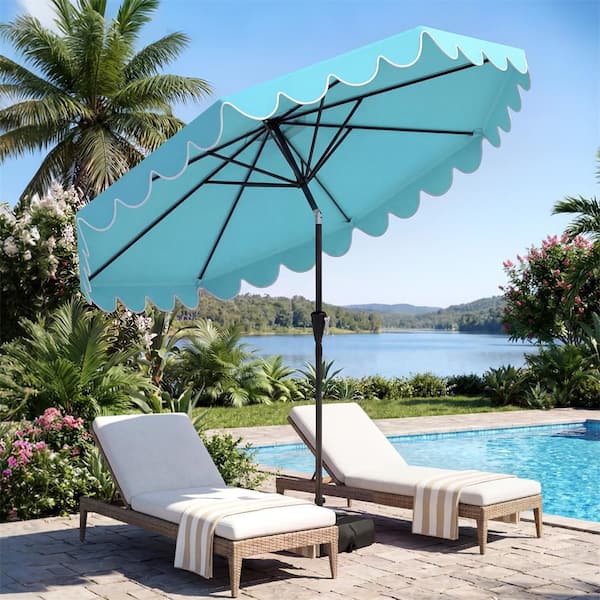 10 ft turquoise patio umbrella PURPLE LEAF Outdoor 10' x 10' Easy Assembly The umbrella is built with a heavy 10ft Offset Outdoor Patio Umbrella