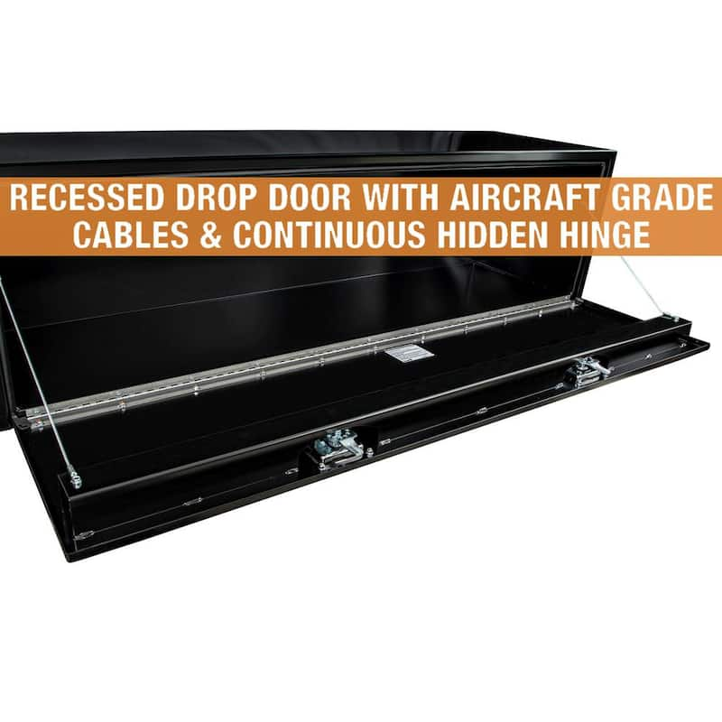 18 in. x 18 in. x 66 in. Gloss Black Steel Underbody Truck Tool Box