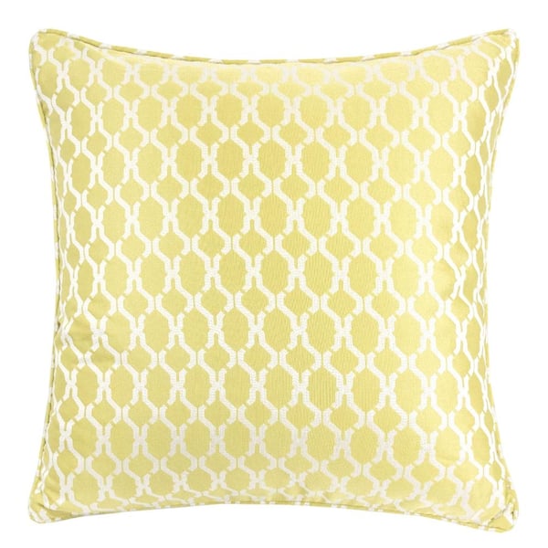 Amelia Green Geometric Polyester 20 in. x 20 in Throw Pillow