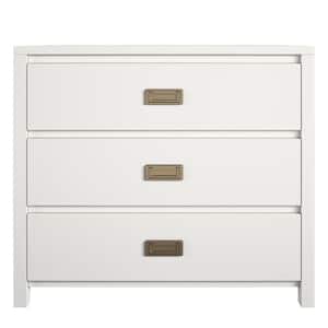 Monarch Hill Haven 3-Drawer White Dresser (31.5 in. H x 35.75 in. W X 19.69 in. D)