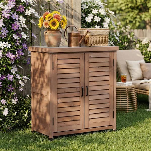 FASHION FINESSE LLC 31 in. W x 17 in. D x 36 in. H Brown Hemlock