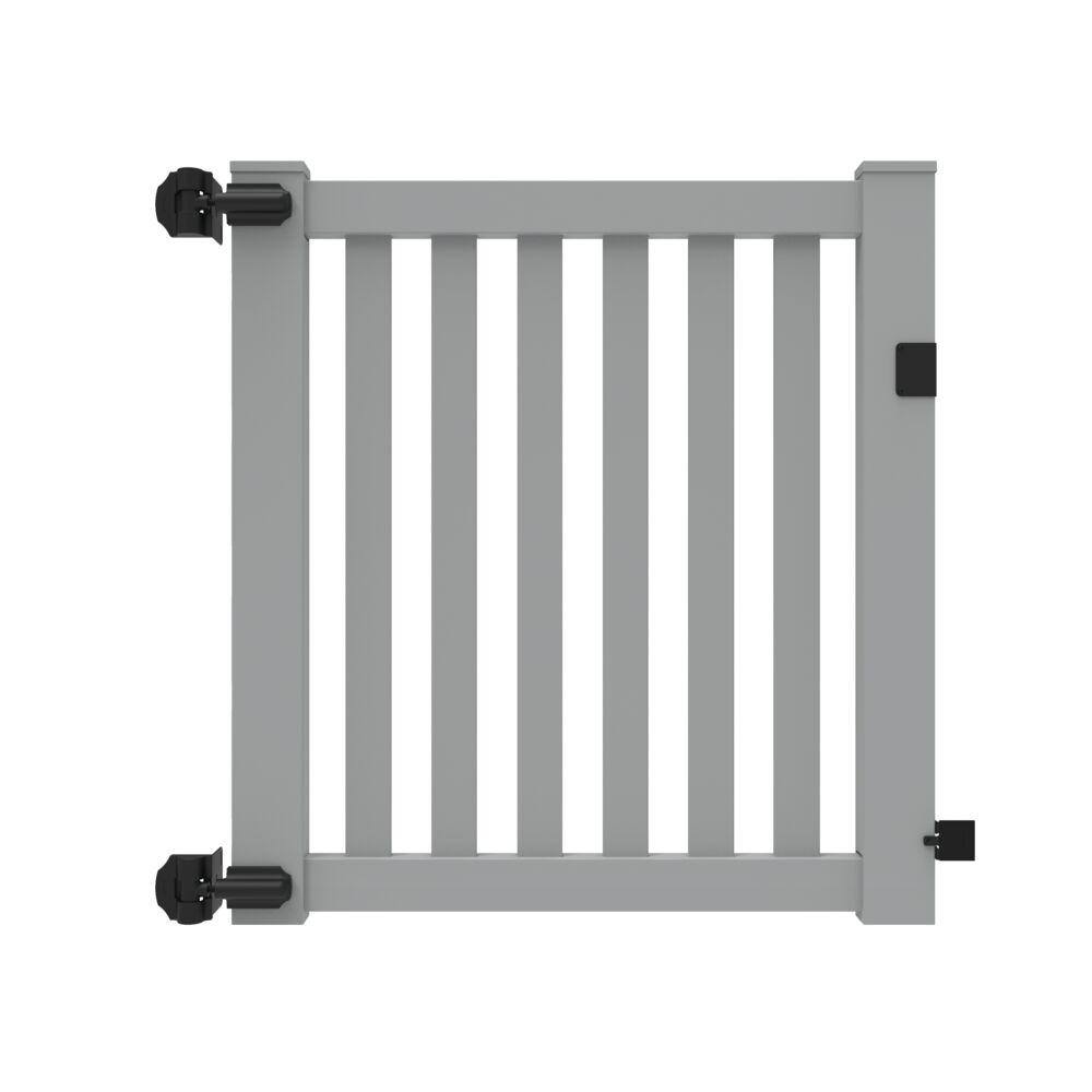 Barrette Outdoor Living Ohio 4 ft. x 4 ft. Gray Vinyl Fence Closed