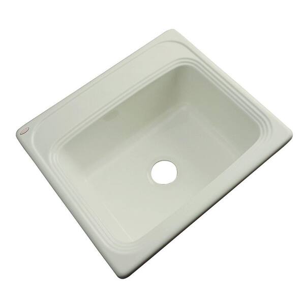 Thermocast Wellington Drop-In Acrylic 25 in. 0-Hole Single Bowl Kitchen Sink in Jersey Cream