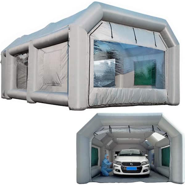 WRIGHTMASTER 23 ft. x 13 ft. x 8.5 ft. Portable Professional Inflatable Paint Booth w/ Blowers (480W and 950W) and Air Filter System