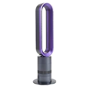 32 in. x 5.5 in 3 fan speeds Warm Wind Modes and 10-speed Natural Wind Modes Tower Fan in Purple with Remote Control