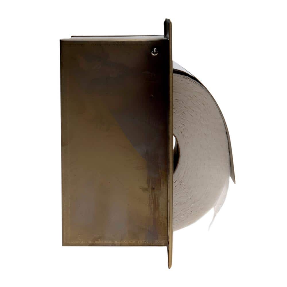 Brushed Gold Stainless Steel Recessed Toilet Paper Holder