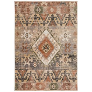 Odessa Geometric 3 ft. x 5 ft. Red Rug