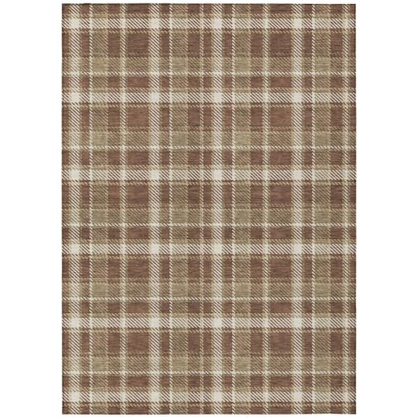 Addison Rugs Chantille ACN563 Chocolate 2 ft. 6 in. x 3 ft. 10 in. Machine Washable Indoor/Outdoor Geometric Area Rug