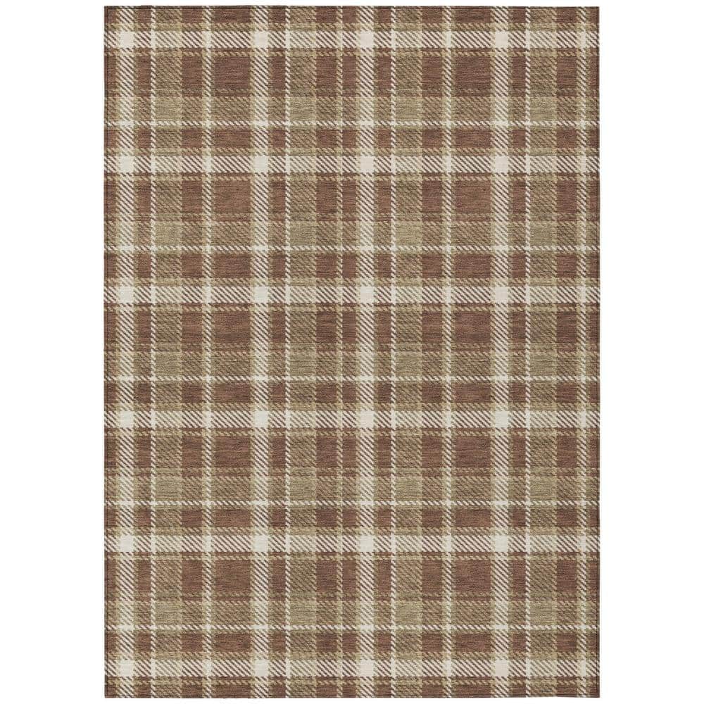 Addison Rugs Chantille ACN563 Chocolate 5 ft. x 7 ft. 6 in. Machine ...