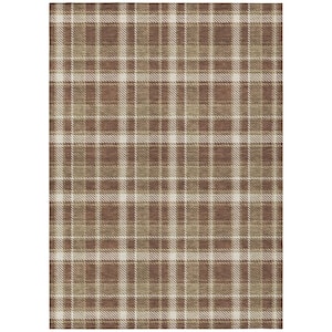 Chantille ACN563 Chocolate 9 ft. x 12 ft. Machine Washable Indoor/Outdoor Geometric Area Rug