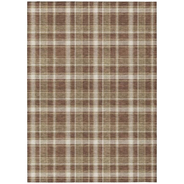 Addison Rugs Chantille ACN563 Chocolate 9 ft. x 12 ft. Machine Washable Indoor/Outdoor Geometric Area Rug