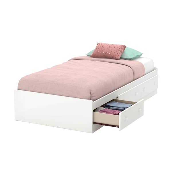 South S Little Smileys White Twin, Kid Bed Frame With Drawers