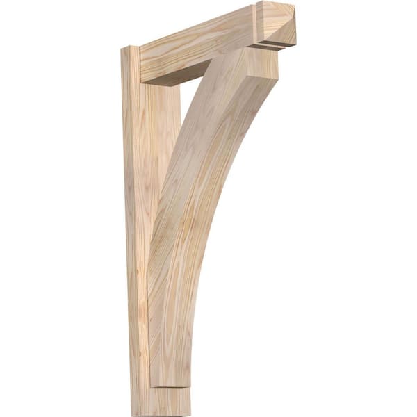 Ekena Millwork 6 in. x 34 in. x 22 in. Douglas Fir Thorton Arts and Crafts Smooth Outlooker