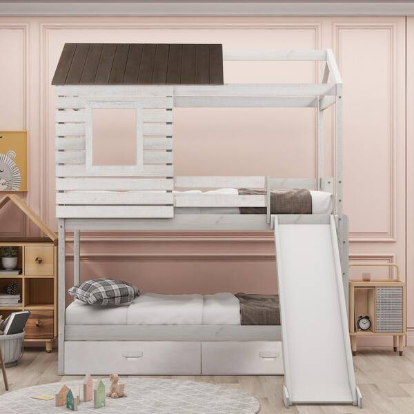 Over Twin Wood Bunk Bed, Wooden Bunk Beds Under 200