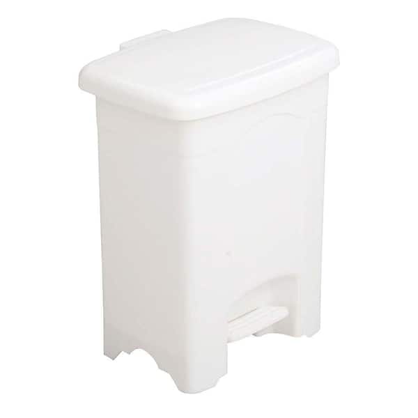 Safco 4 Gal. White Step-On Trash Can