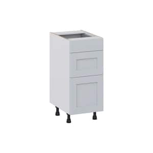 Cumberland Light Gray Shaker Assembled 15 in. W x 34.5 in. H x 21 in. D Vanity 3 Drawers Base Kitchen Cabinet