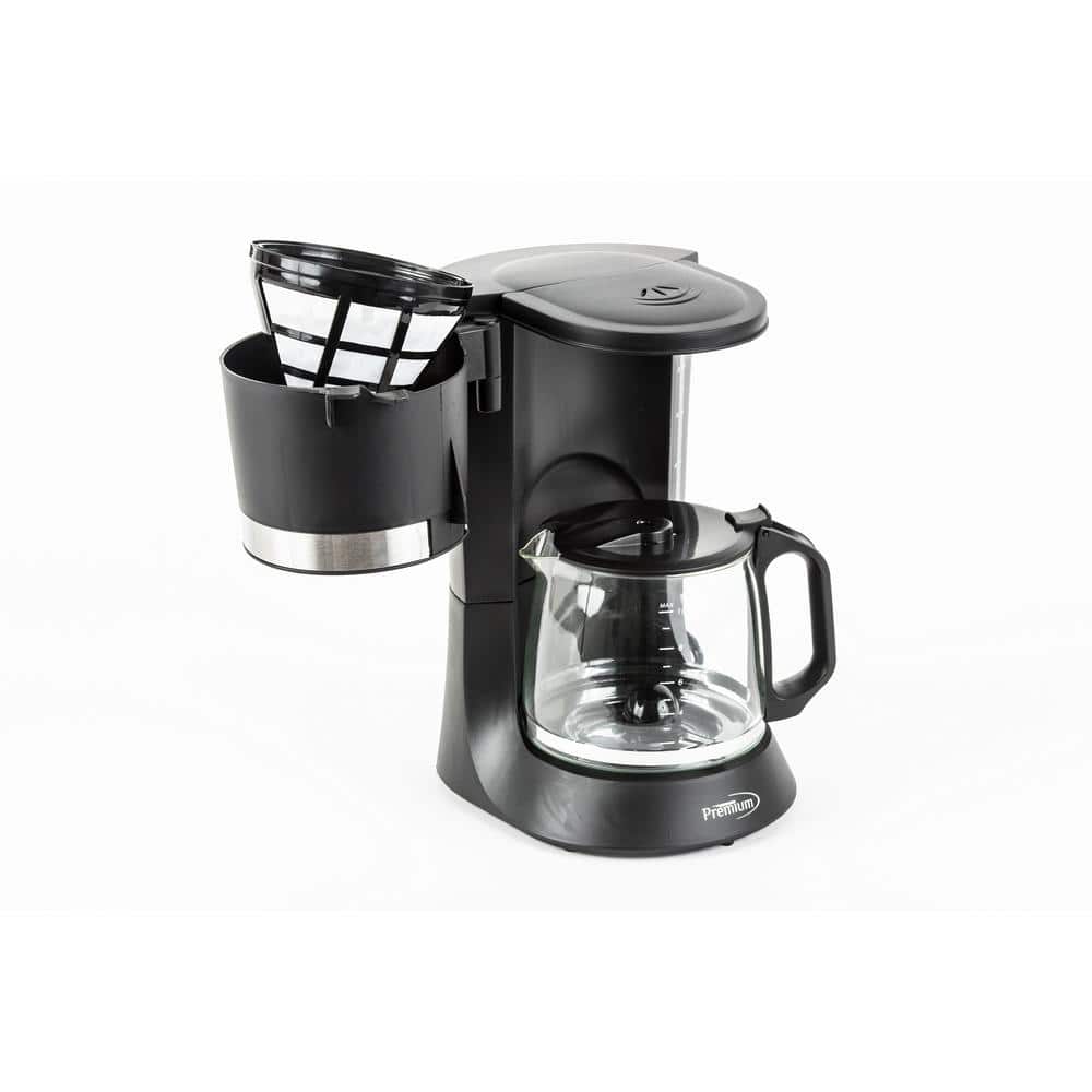 Premium Black 10-Cup Drip Coffee Maker with Glass Carafe