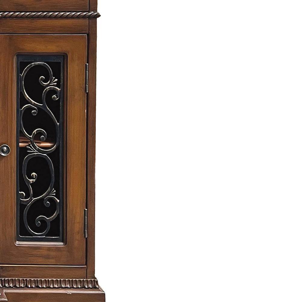 Vidi Oak and Antique Bronze 45'' Console Table with Storage