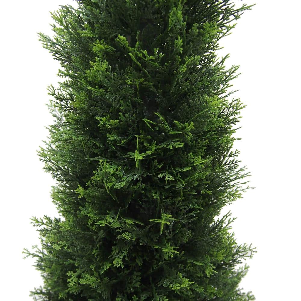Winterfest 4' Green Potted Cedar Topiary Tree - UV Resistant