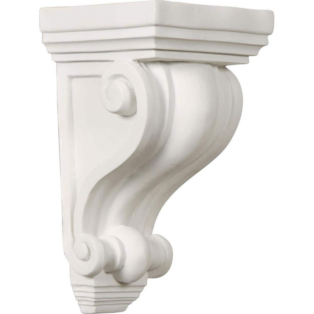 Ekena Millwork 4 in. x 4 in. x 7-1/2 in. Primed Polyurethane Devon Corbel