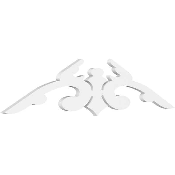 Ekena Millwork 1 in. x 48 in. x 12 in. (6/12) Pitch Milton Gable Pediment Architectural Grade PVC Moulding