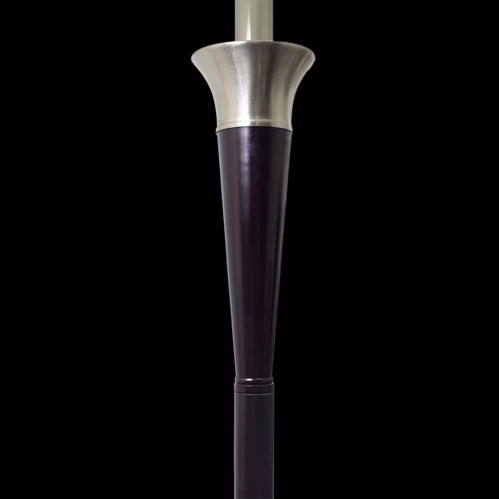 Malbec Black and Brushed Nickel 3-Piece Lamp Set with Cream Shades