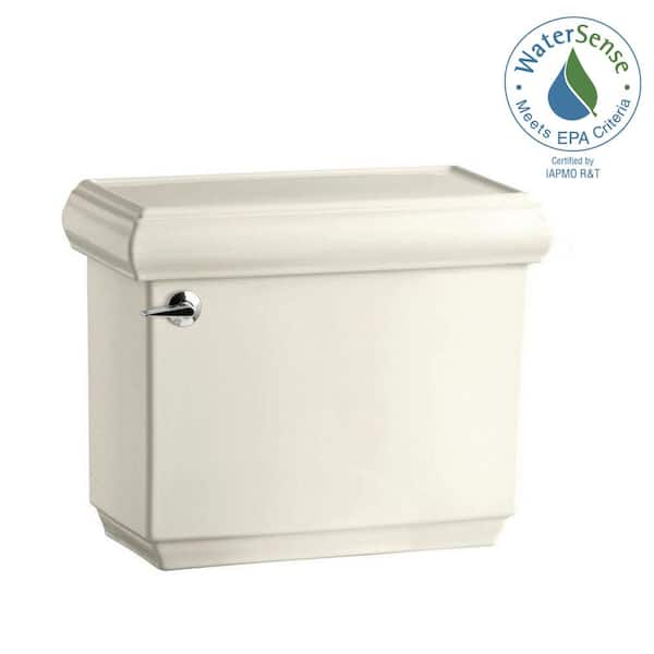 Memoirs 1.28 GPF Single Flush Toilet Tank Only with AquaPiston Flushing Technology in Biscuit