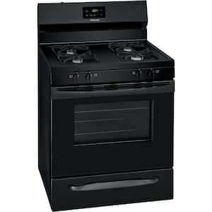 30 in. 5 cu. ft. Gas Range with Manual Clean in Black