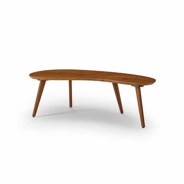 Mid Century 47 in. Specialty Castahno Wood Top Coffee Table