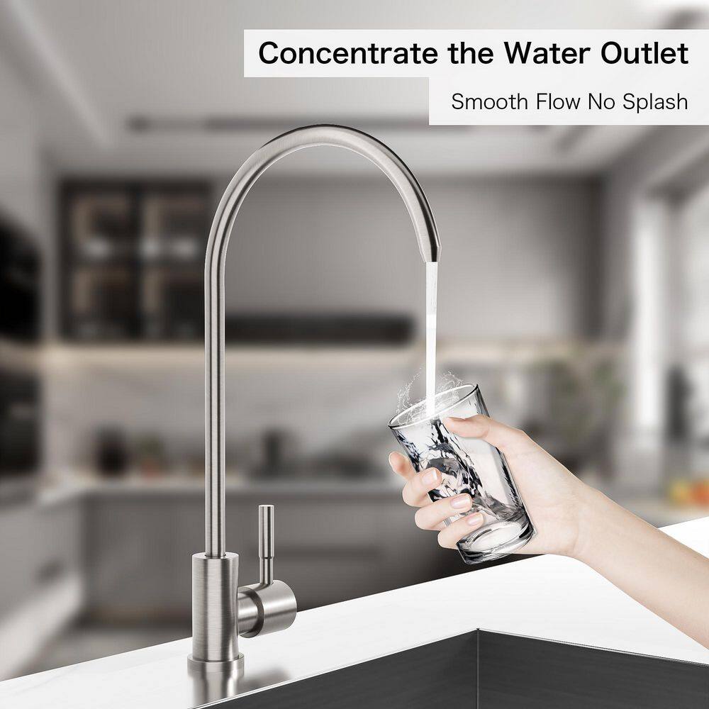 Brushed Nickel Stainless Steel Single Handle Beverage Faucet