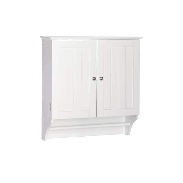 Ashland 23.8 in. W x 25.4 in. H x 8.86 in. D Bathroom Storage Wall Cabinet and Laundry Medicine Cabinet in White