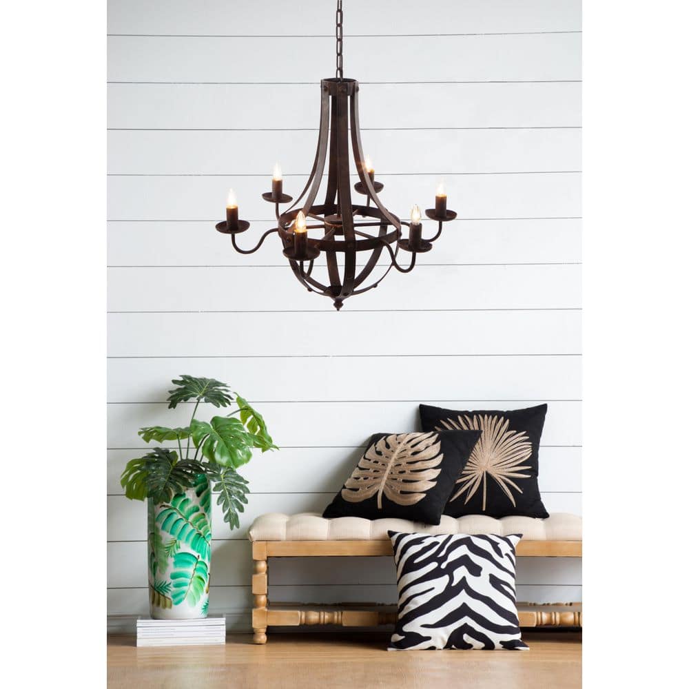 6 Lights Black Mental Chandelier for Kitchen Dining Room Foyer Entryway with no bulbs included price history on PriceWatchPro