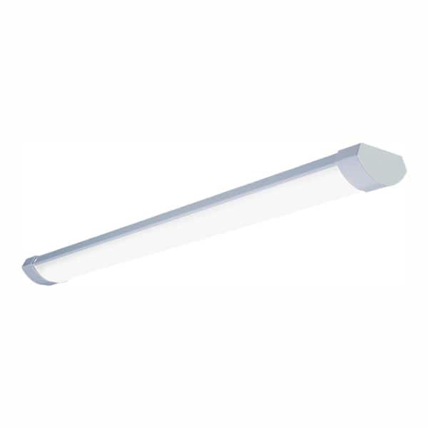 Metalux 4 ft. 64-W Equivalent White Contoured Low Profile Linear Integrated LED Wrap Light Fixture, 4200 Lumens