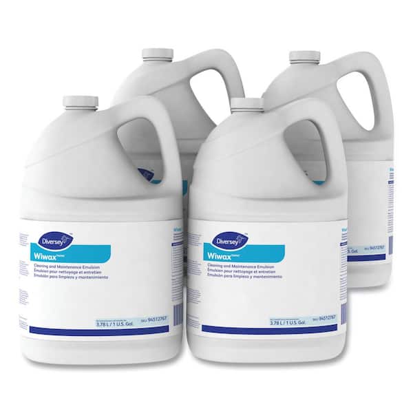 Diversey 1 gal. Wiwax Cleaning and Maintenance Floor Cleaner Solution, Liquid, Bottle, 4/Carton