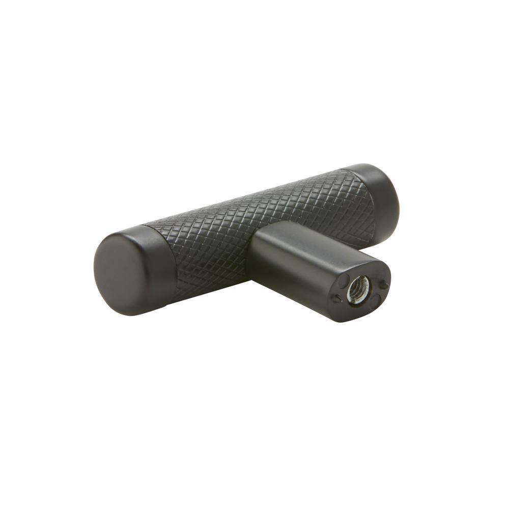 Black Bronze Textured Bar Knob with Mounting Hardware