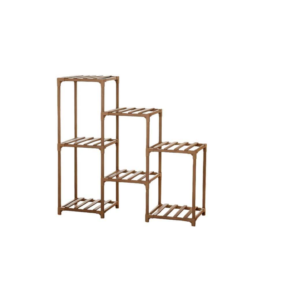 3-Tier (34 in. W x 32 in. H) Wood Ladder Rack, Indoor and Outdoor Stand for Multiple Plants price history on PriceWatchPro