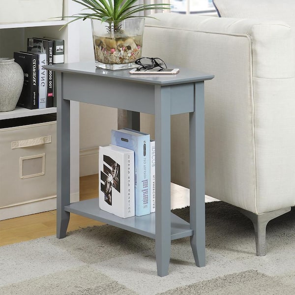 Convenience Concepts American Heritage Gray Wedge End Table