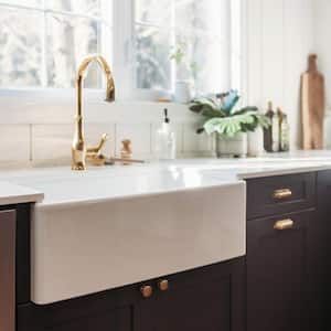 Bradstreet II Farmhouse Apron Front Fireclay 30 in. Single Bowl Kitchen Sink in Crisp White