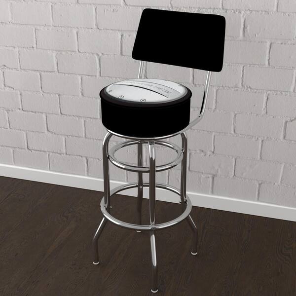 Camaro 31 in. Gray Low Back Metal Bar Stool with Vinyl Seat GM6CAMFD