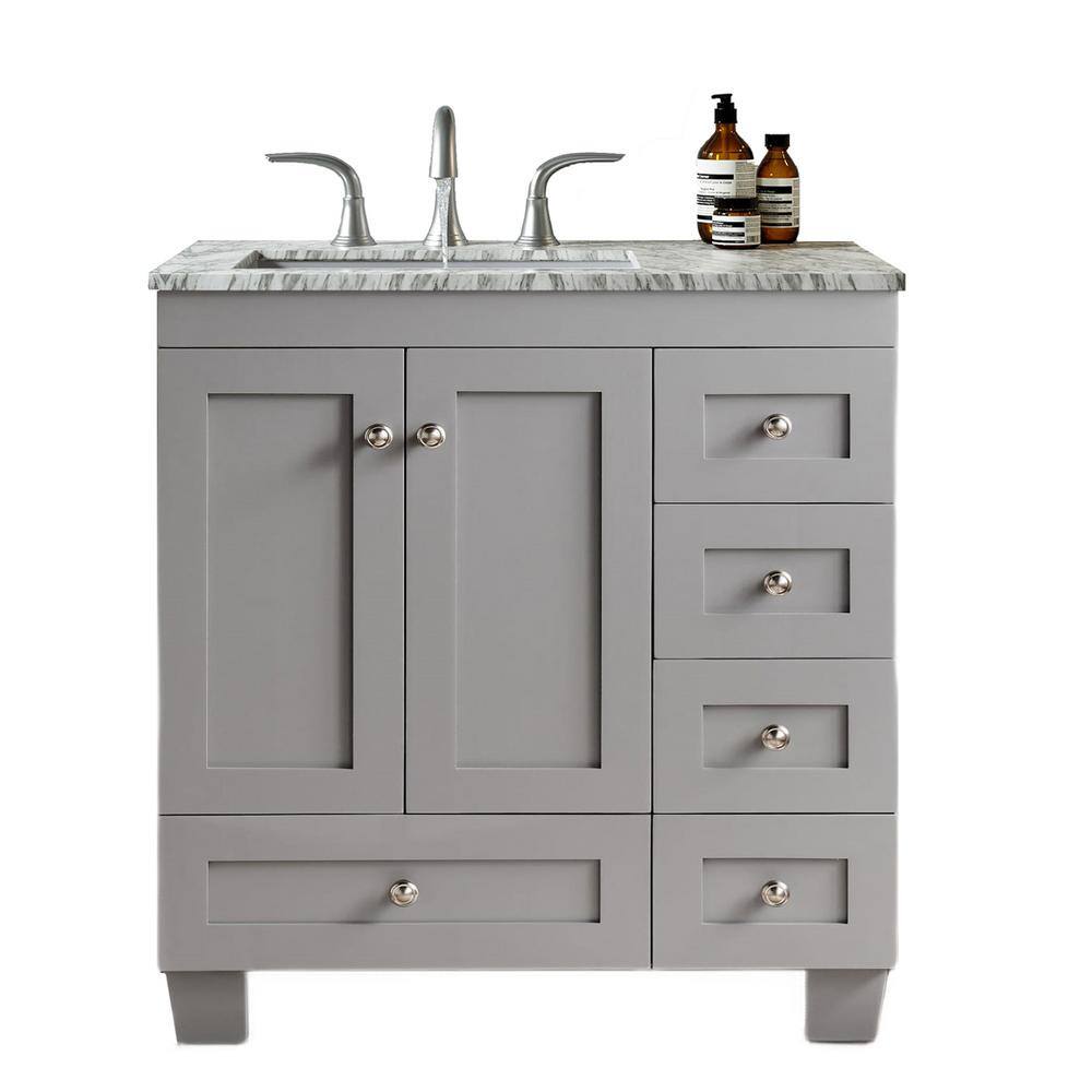 Reviews For Eviva Acclaim 30 In. W X 22 In. D X 34 In. H Vanity In Grey ...